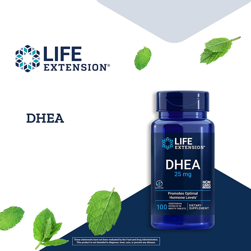 DHEA 25 mg 100 Dissolve in Mouth Tablets