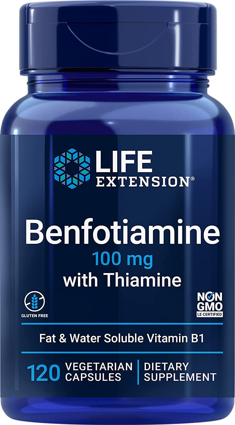 Benfotiamine with Thiamine 100 mg 120 Vegetarian Capsules
