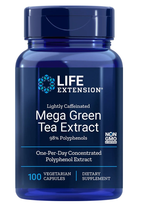 Mega Green Tea Extract (Lightly Caffeinated) 100 Vegetarian Capsules