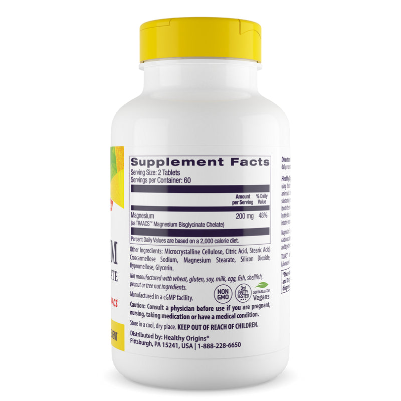 Magnesium Bisglycinate Chelate 120 Tablets by Healthy Origins best price