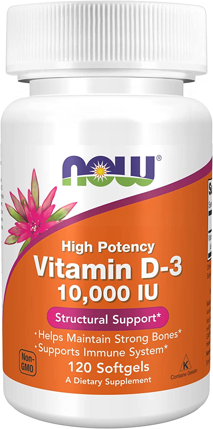 Vitamin D-3 250 mcg (10,000 IU) 240 Softgels by NOW