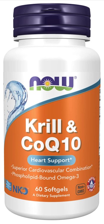 Krill & CoQ10, 60 Softgels, by NOW