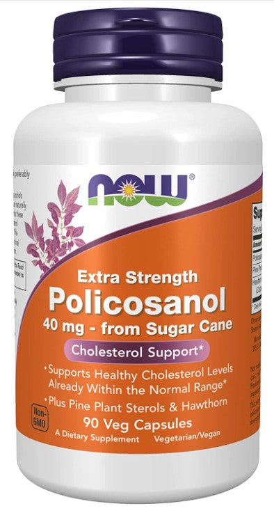 Policosanol Extra Strength 40 mg 90 Veg Capsules, by NOW