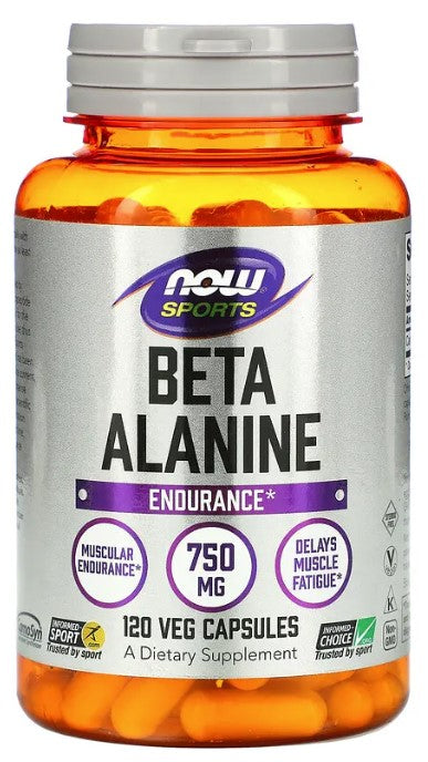 Beta-Alanine 750 mg 120 Veg Capsules, by NOW
