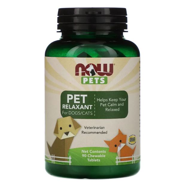 Pet Relaxant for Dogs/Cats 90 Chewable Tablets By NOW Foods