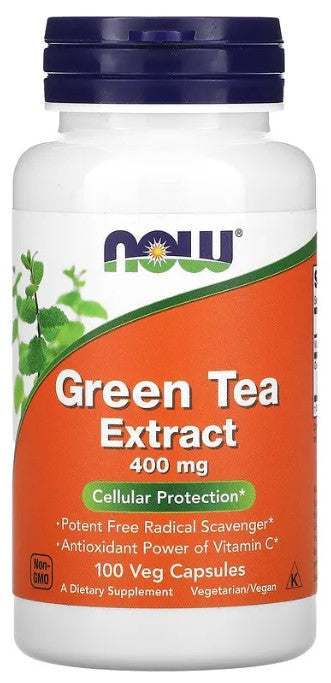 Green Tea Extract 400 mg 100 Veg Capsules, by NOW