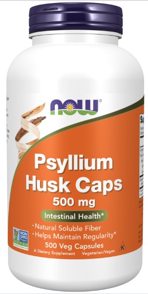 Psyllium Husk Caps 500 mg 500 Veg Capsules