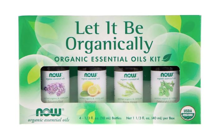 Let It Be Organically - Organic Essential Oils Kit - 4 Bottles by NOW