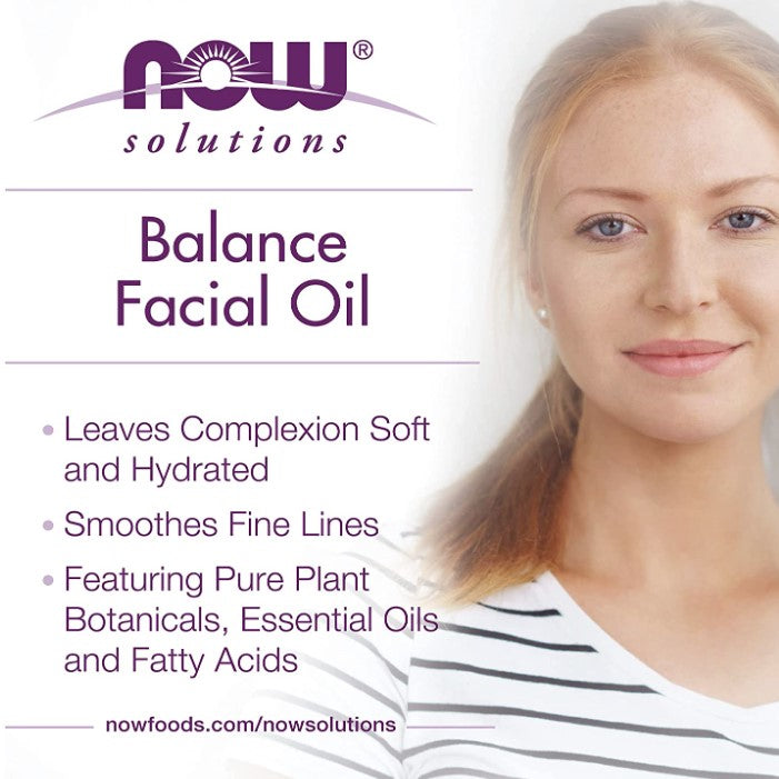 Facial Oil, Balance, 1 fl oz (30 ml) by NOW