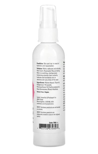 Rosewater Rejuvenating Spray 4 fl oz (118 ml) by NOW