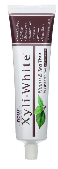 Xyliwhite Neem & Tea Tree Toothpaste Gel with Mint Flavor, 6.4 oz (181 g), by Now