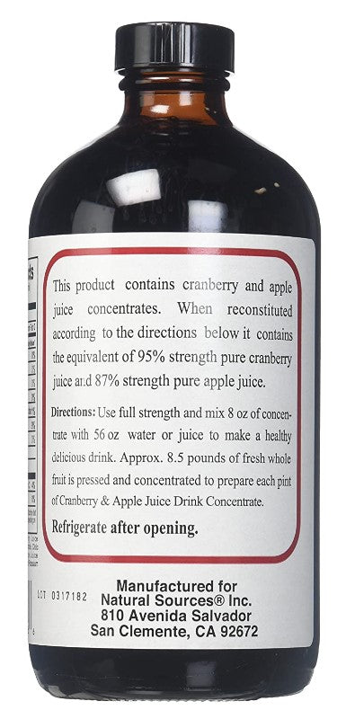 Natural Cranberry Concentrated Blend  16oz- Unsweetened