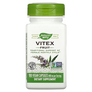 Vitex Fruit 400 mg 100 Vegetarian Capsules by Nature&