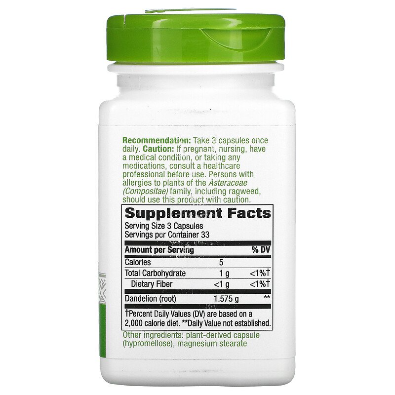 Dandelion Root 525 mg 100 Vcaps by Nature&