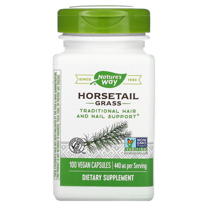 Horsetail Grass 440 mg 100 Vegetarian Capsules by Nature&