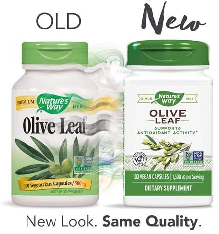 Olive Leaf 500 mg 100 Vegetarian Capsules