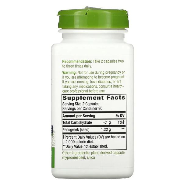 Fenugreek Seed 610 mg 180 Vegetarian Capsules
