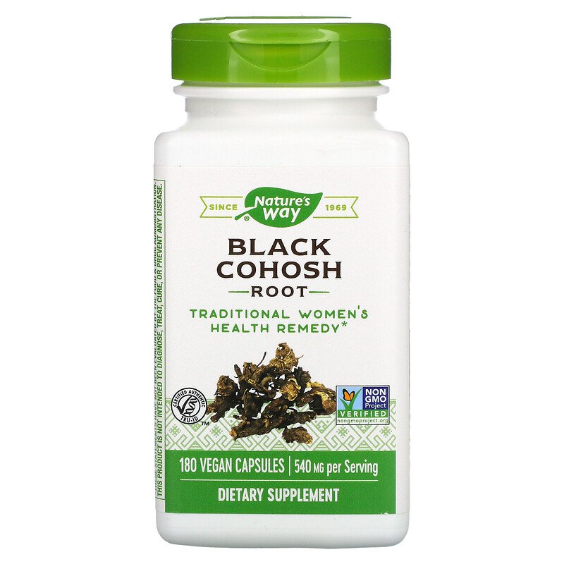 Black Cohosh Root 540 mg 180 Vegetarian Capsules by Nature&