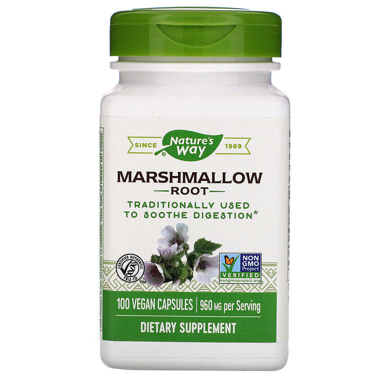 Marshmallow Root 480 mg 100 Veg Capsules by Nature&