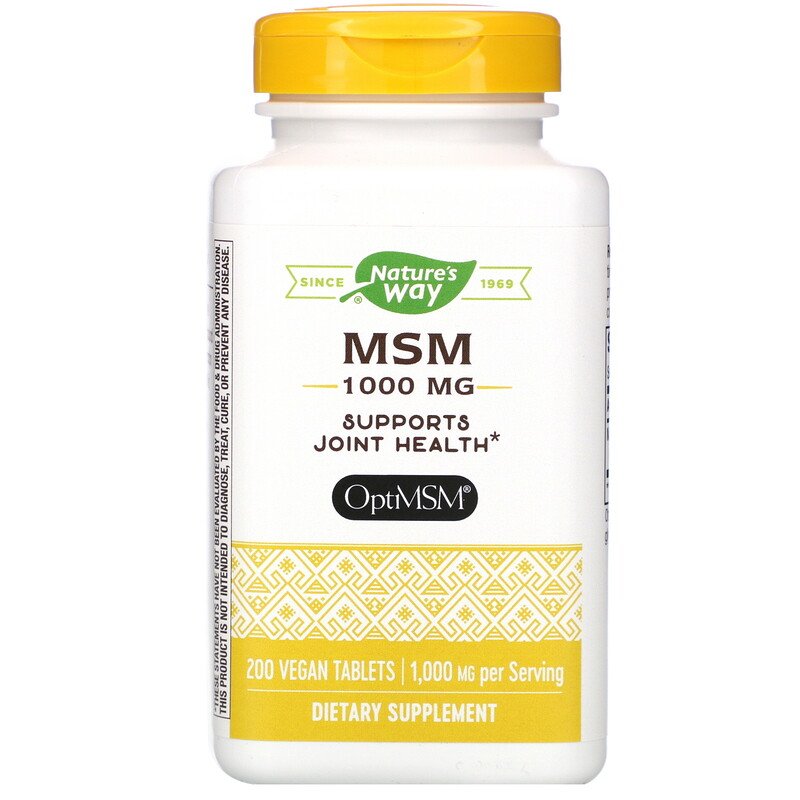 MSM 1000 mg 200 Tablets by Nature&