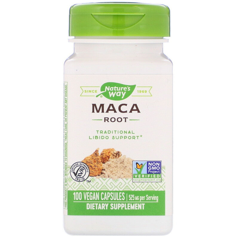 Maca Root 525 mg 100 Vegetarian Capsules by Nature&