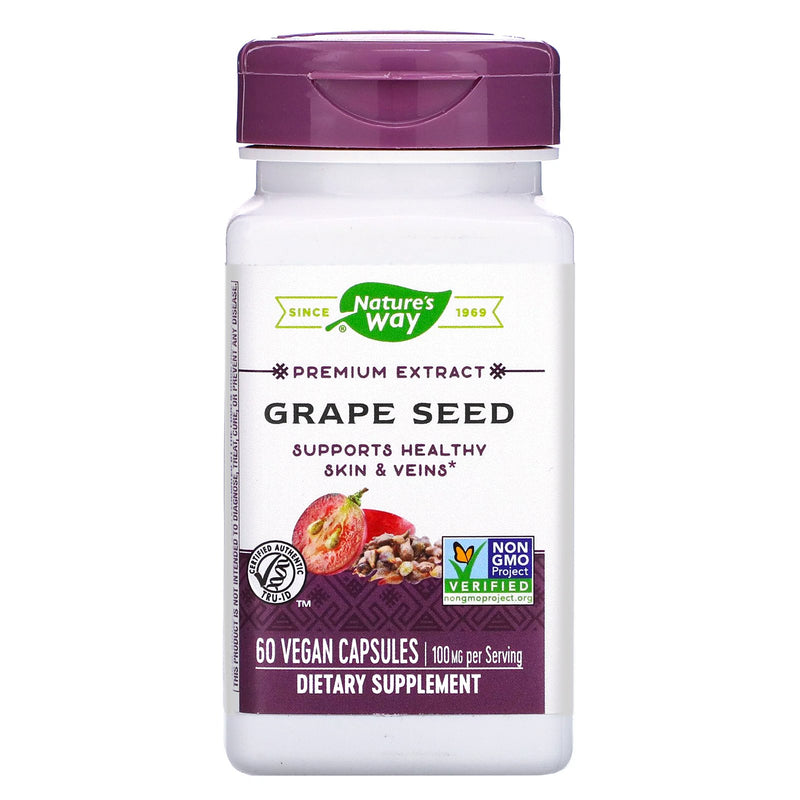 Grape Seed Standardized 60 Veg Capsules by Nature&