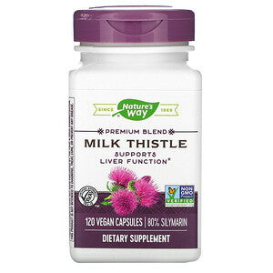 Milk Thistle Standardized 120 Veg Capsules by Nature&