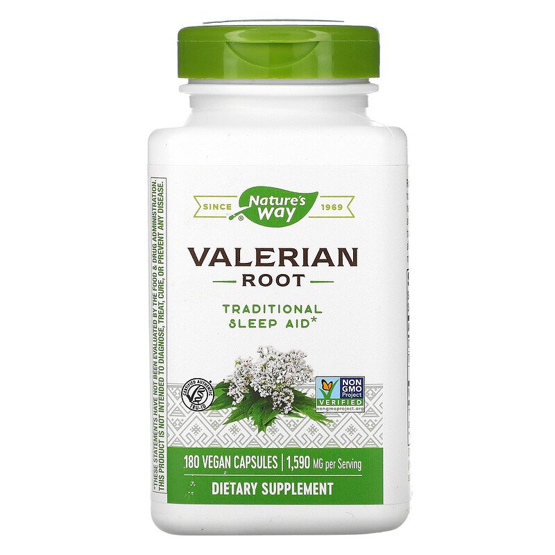 Valerian Root 530 mg 180 Vegetarian Capsules by Nature&