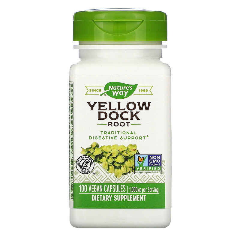 Yellow Dock Root 500 mg 100 Vegetarian Capsules by Nature&