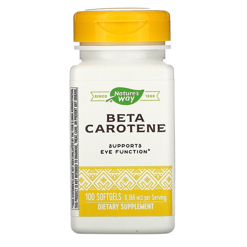 Beta Carotene 25,000 IU 100 Softgels by Nature&