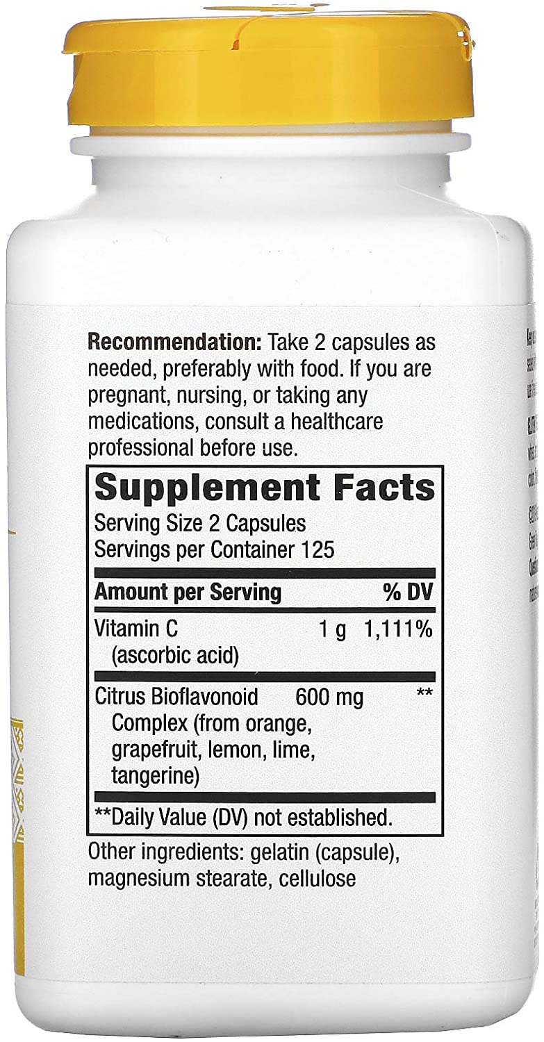 Vitamin C with Bioflavonoids 500 mg 250 Capsules