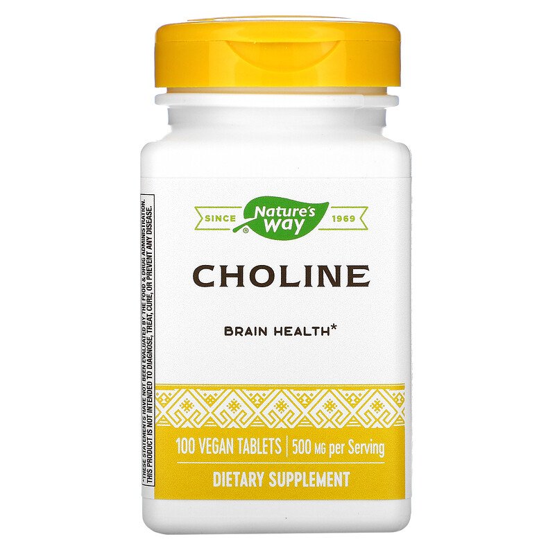 Choline 500 mg 100 Tablets by Nature&
