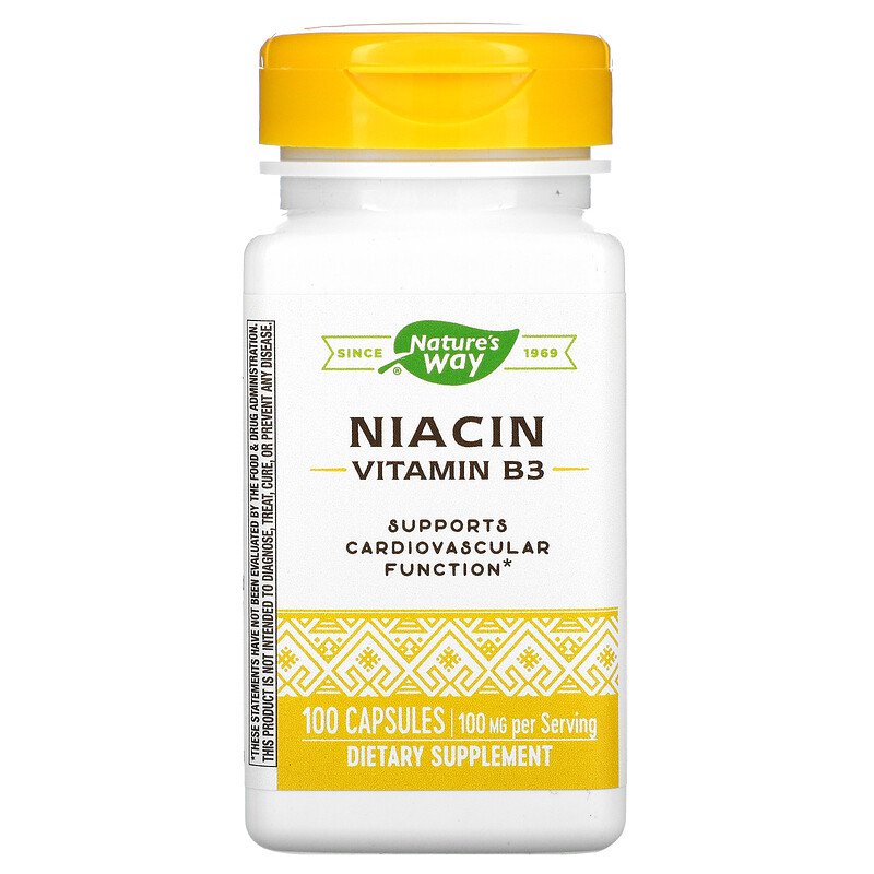 Niacin 100 mg 100 Capsules by Nature&