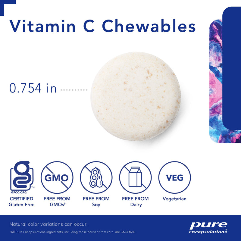 Vitamin C Chewables by Pure Encapsulations - 60 Chewable Tablets