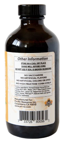 Propolis and Manuka Honey, Lemon & Honey Cough Elixir 240 ml (8 fl oz), by P.R.I