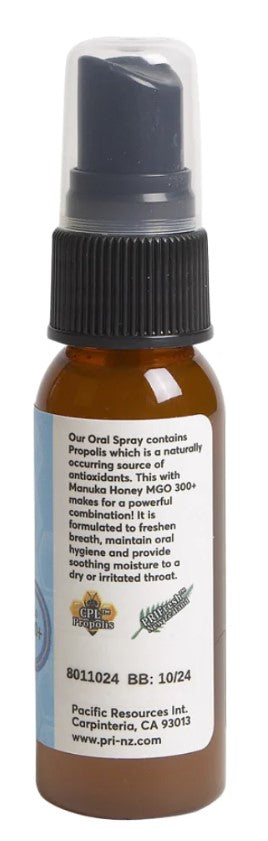 Propolis & Manuka Oral Spray 1 fl oz (30mL), by P.R.I