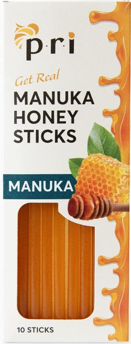Raw New Zealand Manuka Honey Sticks 10 count, by P.R.I
