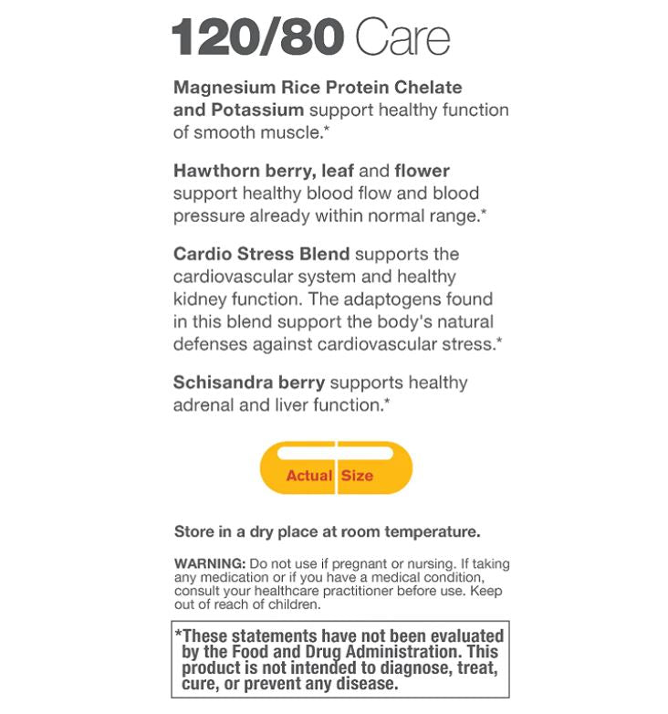 120/80 Care™ Natural Blood Pressure Formula, 60 Capsules by Redd Remedies