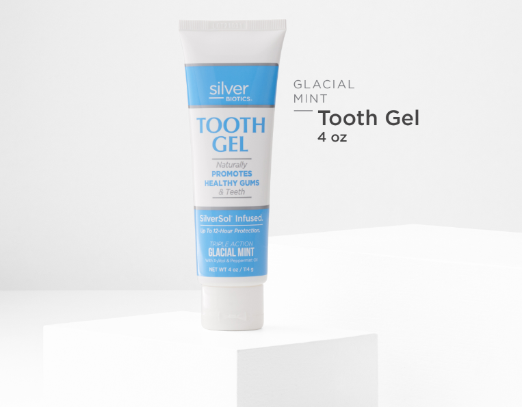 Tooth Gel, Glacial Mint - 4 oz (114 Grams) Toothpaste, by Silver Biotics