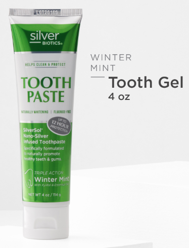 Naturally Whitening Winter Mint - 4 oz (114 Grams) Coral Toothpaste, by Silver Biotics