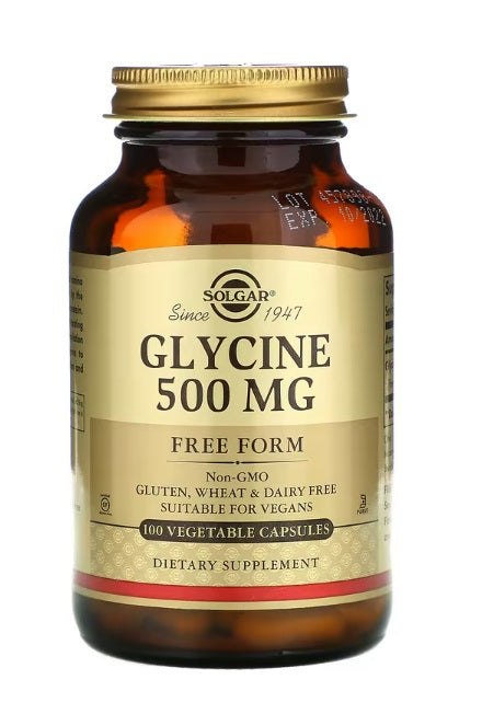 Glycine 500 mg 100 Vegetable Capsules