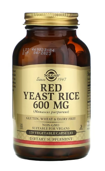 Red Yeast Rice 600 mg 120 Vegetable Capsules