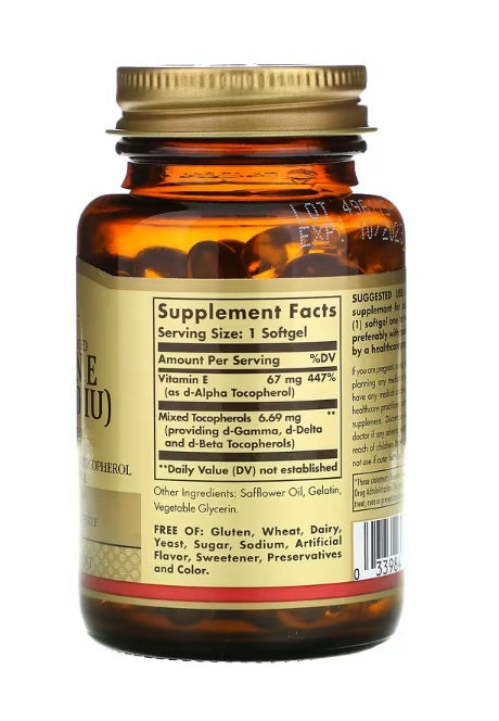 Naturally Sourced Vitamin E 67 mg (100 IU) 100 Softgels