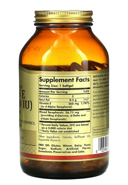 Naturally Sourced Vitamin E 268 mg 400 IU 250 Softgels