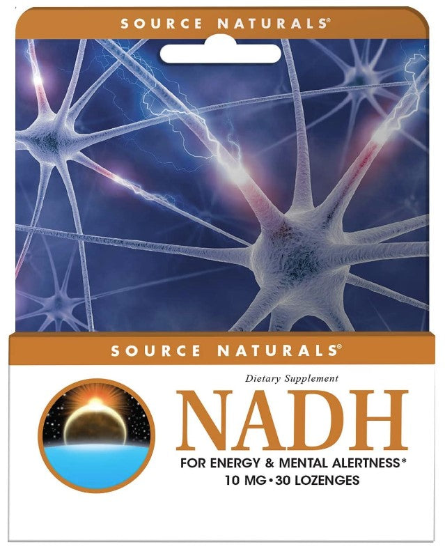 NADH 10 mg 30 Lozenges, by Source Naturals