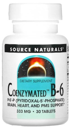 Coenzymated B-6 333 mg 30 Tablets, by Source Naturals