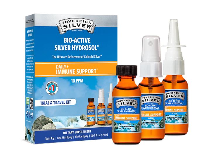 Bio-Active Silver Hydrosol - 3-Piece Trial & Travel Kit