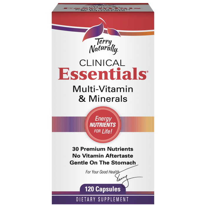 Terry Naturally Clinical Essentials-Multi-Vitamin & Minerals 120 Capsules
