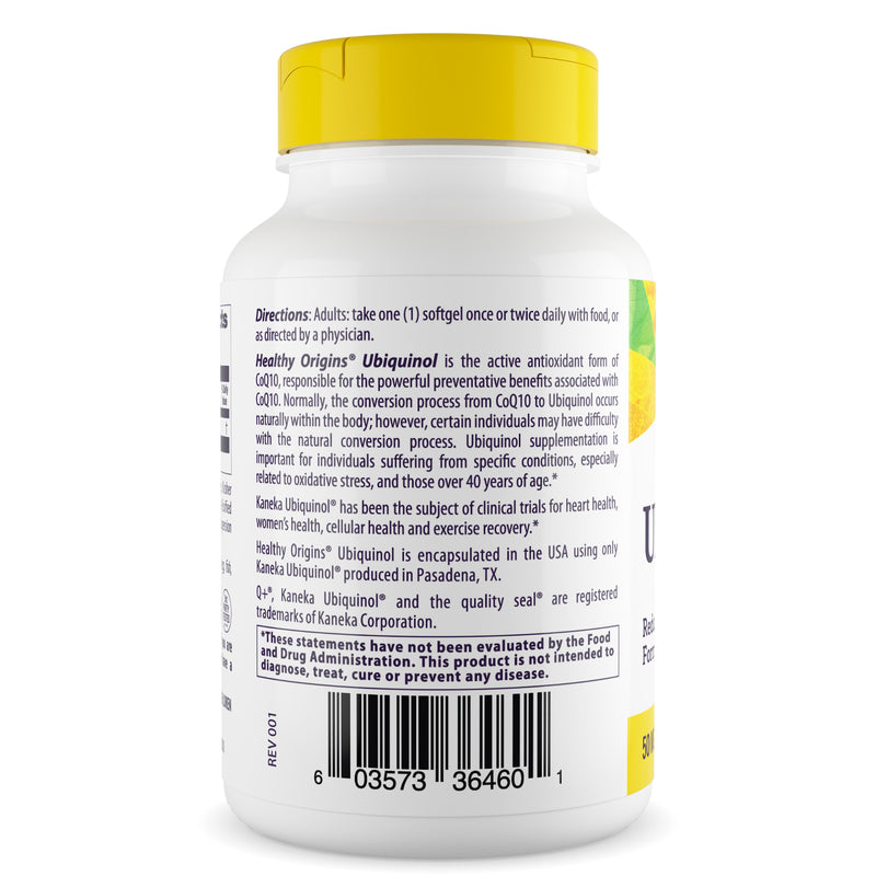 Ubiquinol 50 mg 60 Softgels by Healthy Origins best price