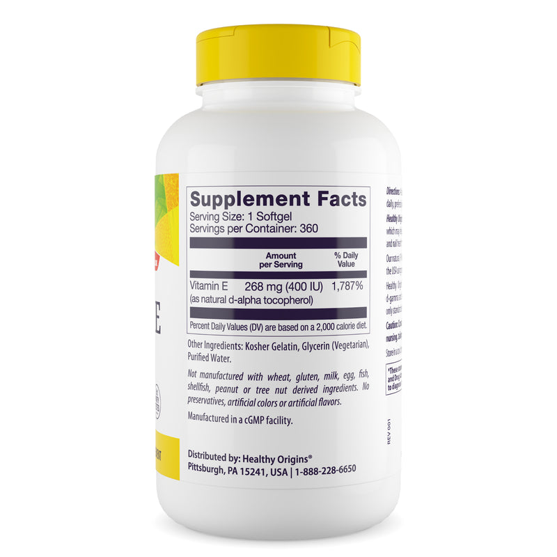 E-400 (Mixed Tocopherols) 360 Softgels by Healthy Origins best price